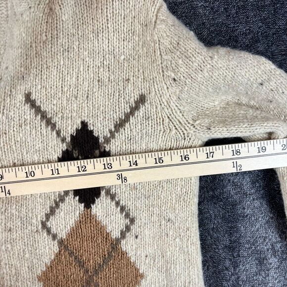 Vtg Eddie Bauer 100% Wool Full Zip Jacket Sweater Mock Neck Knitted Women's S - Picture 8 of 12